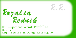 rozalia rednik business card